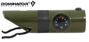 ВЫЖИВАНИЕ ТУРИСТИЧЕСКИЙ СПАСАТЕЛЬНЫЙ СВИСТОК ДОМИНАТОР 6в1 С КОМПАСОМ И ТЕРМОМЕТРОМ