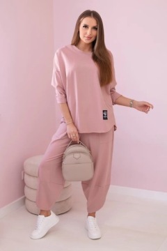 Хлопковая толстовка плюс брюки oversize комплект итальянской моды