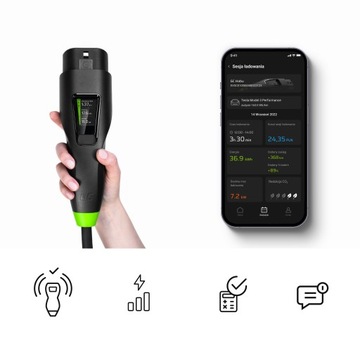 Автомобильное зарядное устройство для электромобилей Green Cell Habu Mobile EV, 11 кВт, 7 м, тип 2, настенная коробка