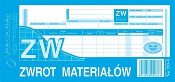 DRUK 353-8 ZW ZWROT MATERIAŁU 1/3 A4 MICHALCZYK
