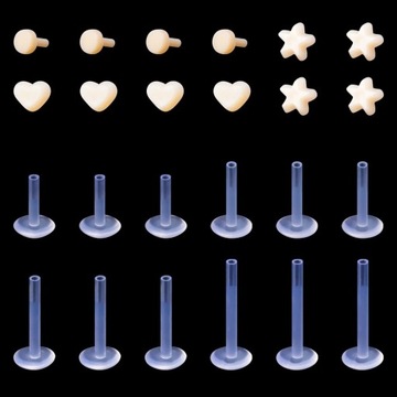 Прозрачный акриловый аксессуар для губ, Пирсинг для ореха, Лабретка,