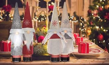 РОЖДЕСТВЕНСКАЯ КРЫШКА ДЛЯ БУТЫЛКИ, ОДЕЖДА САНТА