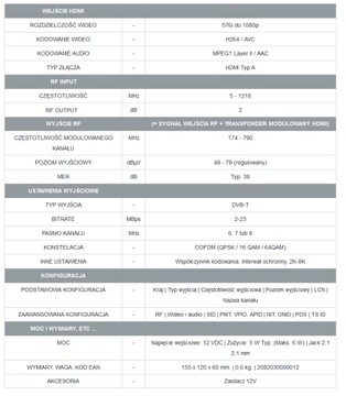 Цифровой модулятор Johansson HDMI DVB-T 8203