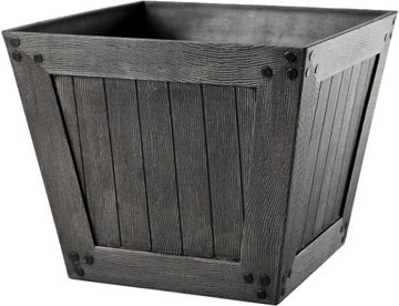 Donica MADERA kwadratowa 31x31cm ciemny szary GALICJA