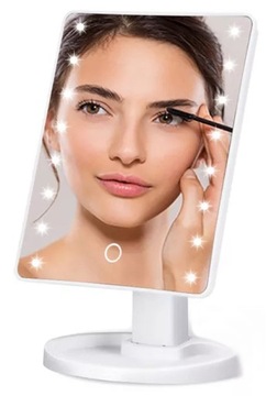 ЗЕРКАЛО ДЛЯ МАКИЯЖА С ПОДСВЕТКОЙ, КОСМЕТИЧЕСКАЯ СВЕТОДИОДНАЯ РЕГУЛИРОВКА ВРАЩЕНИЯ, ОРГАНАЙЗЕР