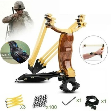 Стрельба из рогатки с арт-подставкой + 100 шариков