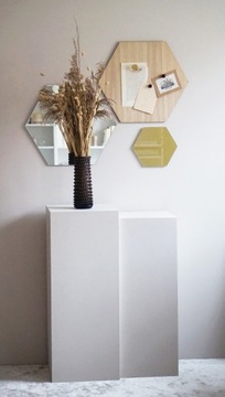 MARMUR BEŻ heksagonalna TABLICA MAGNETYCZNA 42x48