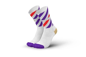 Incylence Skarpety Biegowe Running Platforms Long white/purple 39-42