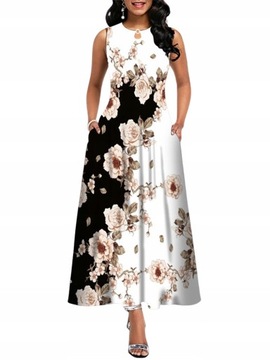 Elegancka sukienka długa w kwiaty modna maxi54_4