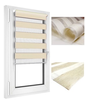 Piękna Roleta Dzień i Noc CREAM 99x220 cm