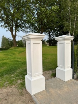 STYLOWE OGRODZENIA BETONOWE,NOWOCZESNE SŁUPY DWORKOWE,STYLOWE,PAŁACOWE