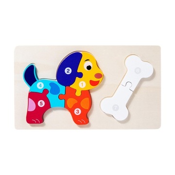 Drewniane puzzle Puzzle Zabawki Montessori dl