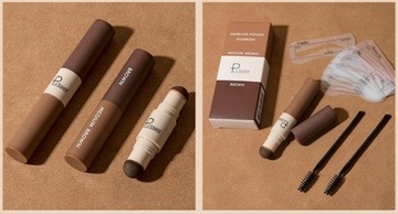 ШТАМП ДЛЯ БРОВЕЙ КОРИЧНЕВЫЙ ЧЕРНЫЙ 2 ЦВЕТА № 1