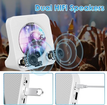 CD-ПЛЕЕР BLUETOOTH 5.0 РАЗЪЕМ 3,5 ММ AUX USB FM-РАДИО КОМПАКТНЫЙ