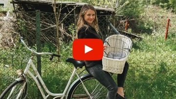 Koszyk WIKLINOWY kosz NA ROWER bagażnik DUŻY