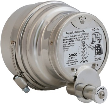 Regulator ciągu kominowego z redukcją RCO-80/100