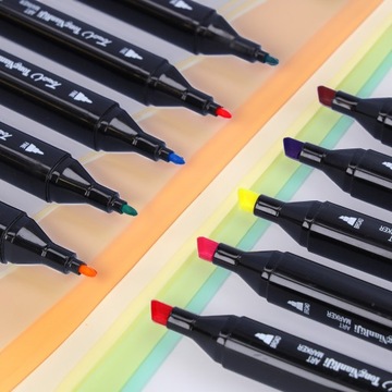 Маркеры спиртовые, фломастеры двусторонние, маркеры + пакетик, набор 168 шт.