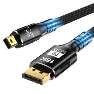 KABEL MINI DisplayPort Ultra do DP 2.1 16K 8K 4K@240Hz THUNDERBOLT 3M