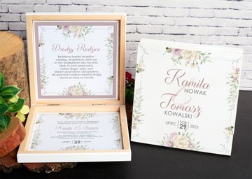 ДЕРЕВЯННАЯ КОРОБКА-ПРИГЛАШЕНИЕ ДЛЯ РОДИТЕЛЕЙ НА СВАДЬБУ РОЗОВЫЙ Z2