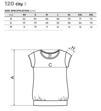 ФУТБОЛКА ЖЕНСКАЯ MALFINI CITY темно-синяя L
