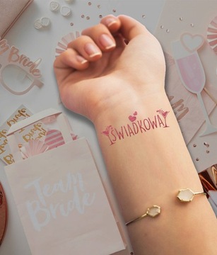 ZESTAW TATUAŻY ROSE GOLD NA WIECZÓR PANIEŃSKI BOHO