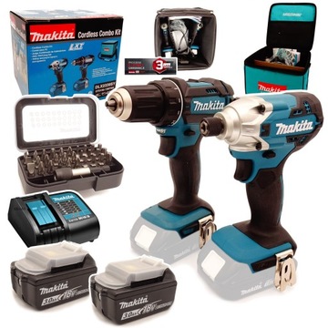Zestaw elektronarzędzi MAKITA DLX2339SF 2x3ah DDF482 DTD156 18V LXT +bity