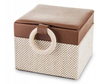 Szkatułka Boho beż brąz 9,5x12x13,5