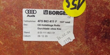 AUDI A6 C6 SEDAN POLIČKA KUFRU ROLETA 04R KOMPLET
