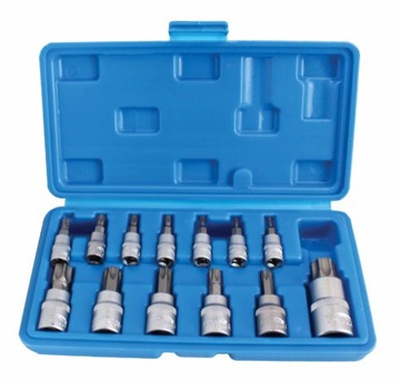 ZESTAW NASADEK TORX 1/4″ 3/8″ 1/2″ 12 SZT Z OTWOREM SATRA S-A13WT