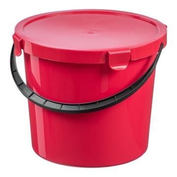 Plast Team, Wiadro z rączką, pokrywa 10 L BERRY