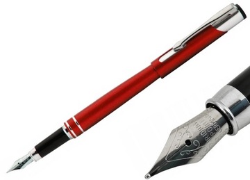 PIÓRO WIECZNE METALOWE CZERWONE OPTIMUS