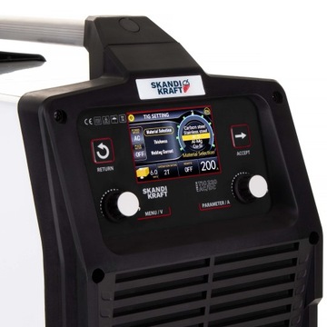 SKANDI KRAFT iTECH TIG 220 AC/DC HF Двухуровневая ИНВЕРТОРНАЯ СВАРОЧНАЯ МАШИНА SYNERGY