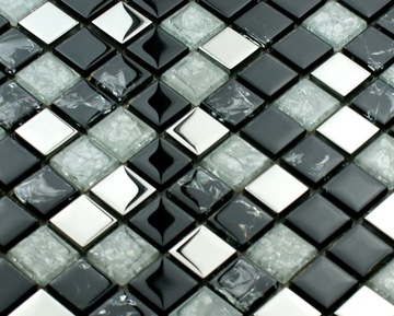 Mozaika szklana ICE MIX efekt popękanego szkła