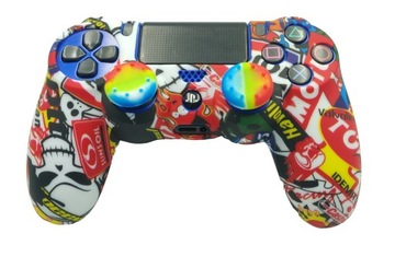 ETUI SILIKON OSŁONA POKROWIEC NA PADA PS4 +2 GRIPY