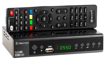 Dekoder DVB-T2 H.265 HEVC Tuner Telewizji Cyfrowej Naziemnej Cabletech