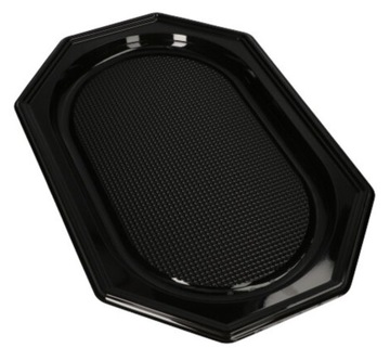 Cateringowe tace patery PET 45x30cm czarne 10 sztuk