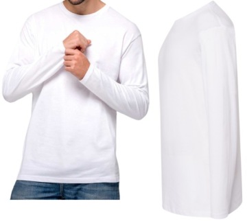 Мужские футболки с длинными рукавами, белые майки с длинными рукавами, Хлопок. М