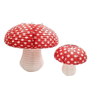 PAPIEROWY DEKORACYJNY LAMPION W KSZTAŁCIE GRZYBKA