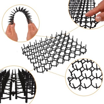 Коврик отпугивающий кошек, Коврик с пластиковыми шипами НЕ причиняет вреда 12x