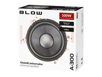 Автомобильный басовый сабвуфер Blow A-300, динамик 30 см/300 мм, 4 Ом