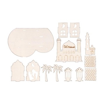 Ид Мубарак Деревянное украшение 3D-головоломка в сборе с замком в креативном стиле D