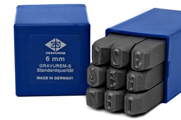 ZNACZNIK NUMERATOR STEMPLE CYFRY 0-9 GERMANY 6 mm PROFESJONALNE