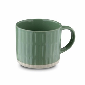 DUŻY KUBEK CERAMICZNY zielony DO MIKROFALÓWKI 0,4