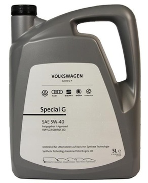 OLEJ SILNIKOWY SYNTETYCZNY VOLKSWAGEN 5W40 5L GS55502M4 SPECIAL G VW 502.00