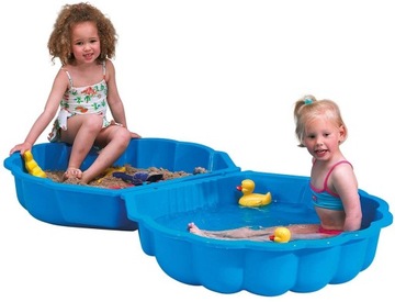 ДВОЙНАЯ ПЕСОЧНИЦА ДЛЯ БАССЕЙНА, 2 ЧАСТИ, ПРОТИВОСКОЛЬЗЯЩЕЕ ДНО, ЦВЕТА