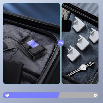 БЫСТРОЕ ЗАРЯДНОЕ УСТРОЙСТВО USB ДЛЯ БЫСТРОГО ПИТАНИЯ ДЛЯ ТЕЛЕФОНА С ЖК-дисплеем 60 Вт 8 USB 1,2 М