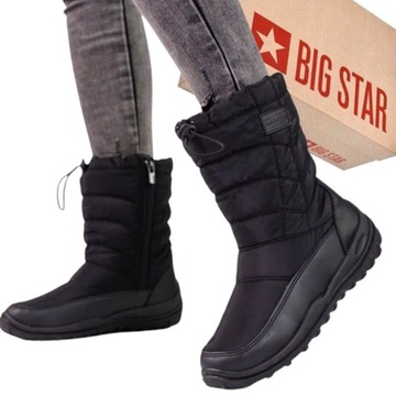 BUTY DAMSKIE JESIENNE ZIMOWE BIG STAR ŚNIEGOWCE OCIEPLANE