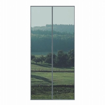 MOSKITIERA NA DRZWI 100x220 PODWÓJNE MAGNESY SZARA