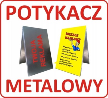 POTYKACZ REKLAMOWY stojak 100x50 METAL projekt