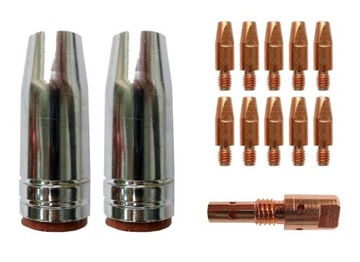 MIGOMAT zestaw części UCHWYT MB 25 MIG dysze / końcówki 0,8 mm /łącznik /